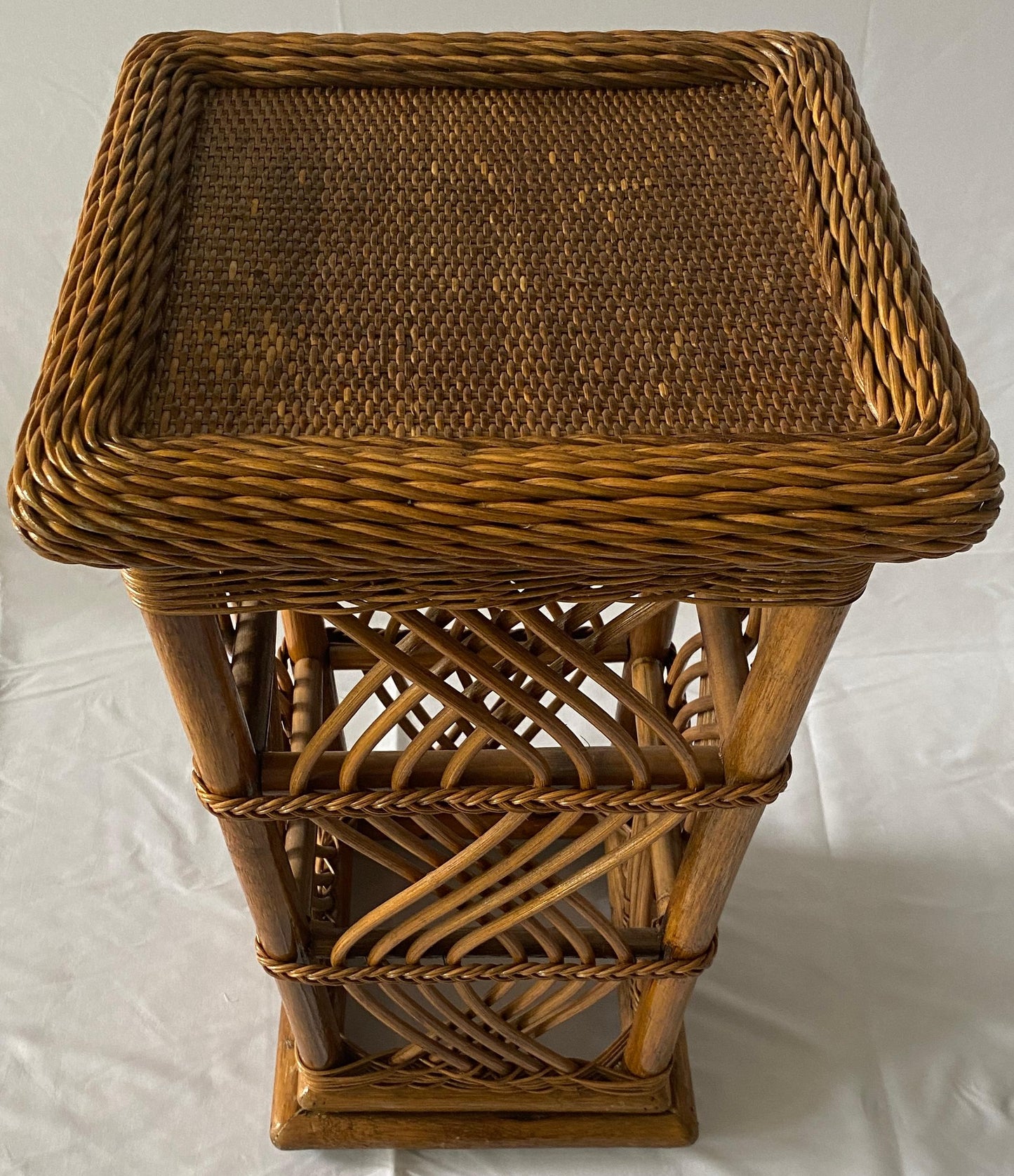 Square Bamboo End Table Rattan Side Table — detail 6