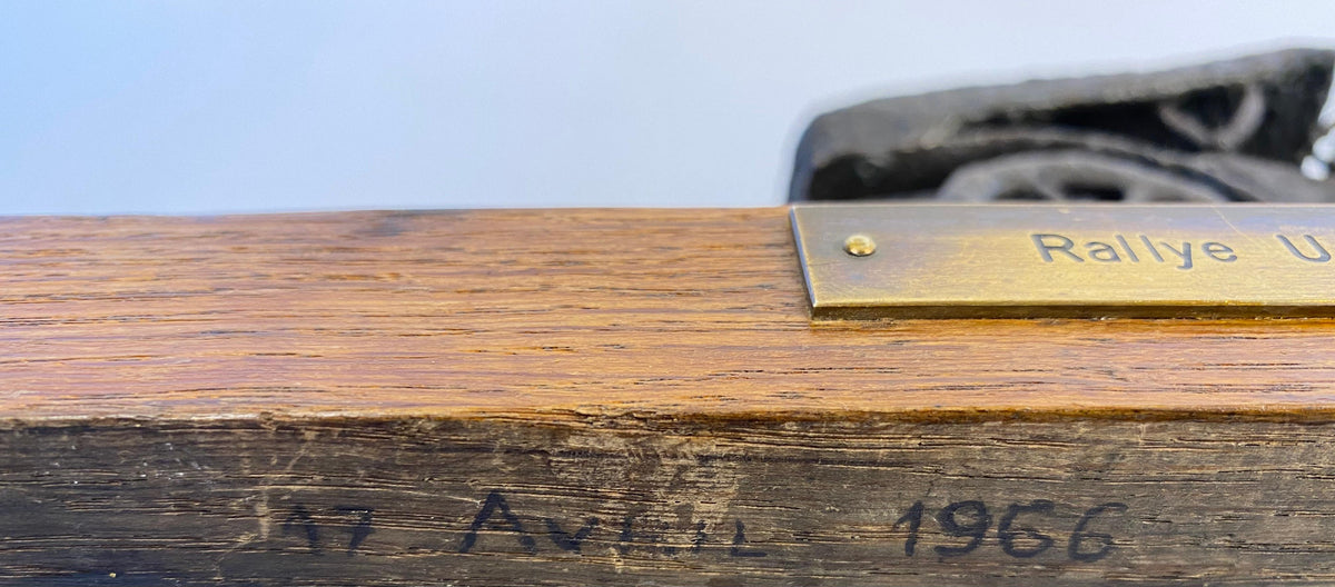 French Rally Cast Iron Trophy Car by Artist Rodolphe Mariotti — detail 6