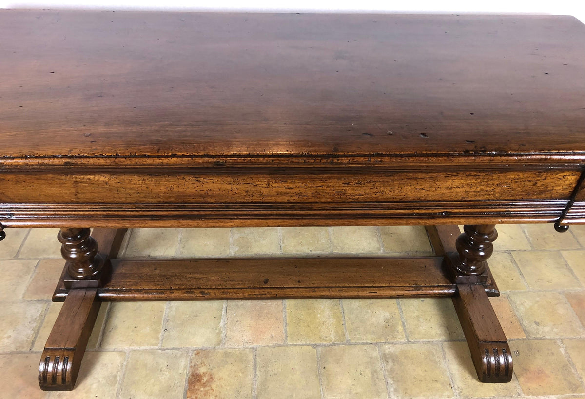 18th Century French Louis XIII Walnut Sofa Console or Display Table — detail 7