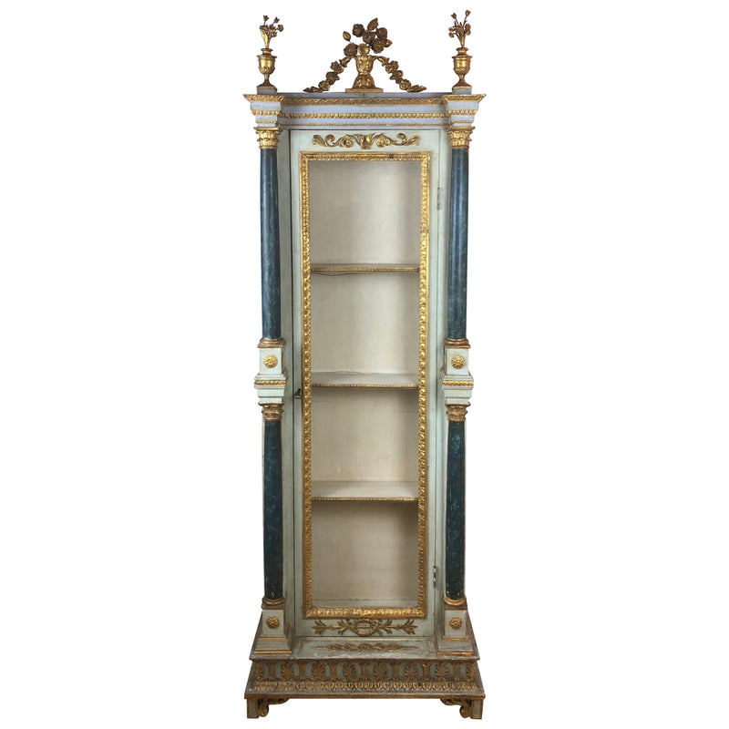Late 18th century carved and painted giltwood Venetian cabinet in the Rococo style