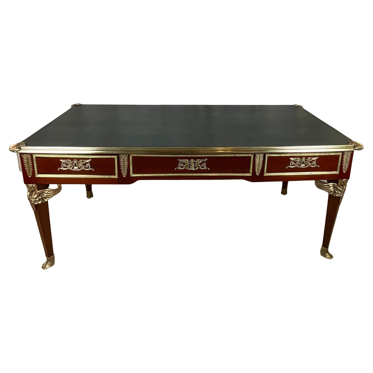 Desks and office — 19th century French Empire Napoleon III bureau plat desk