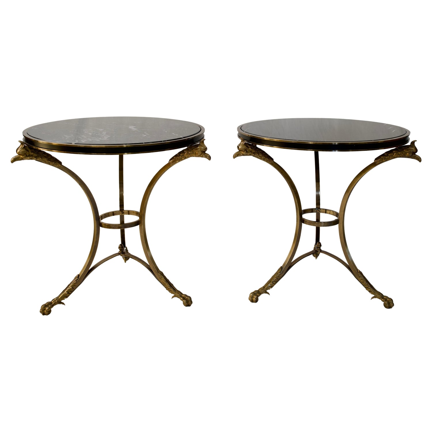Neoclassical — pair of Italian gueridon tables by Alberto Orlandi