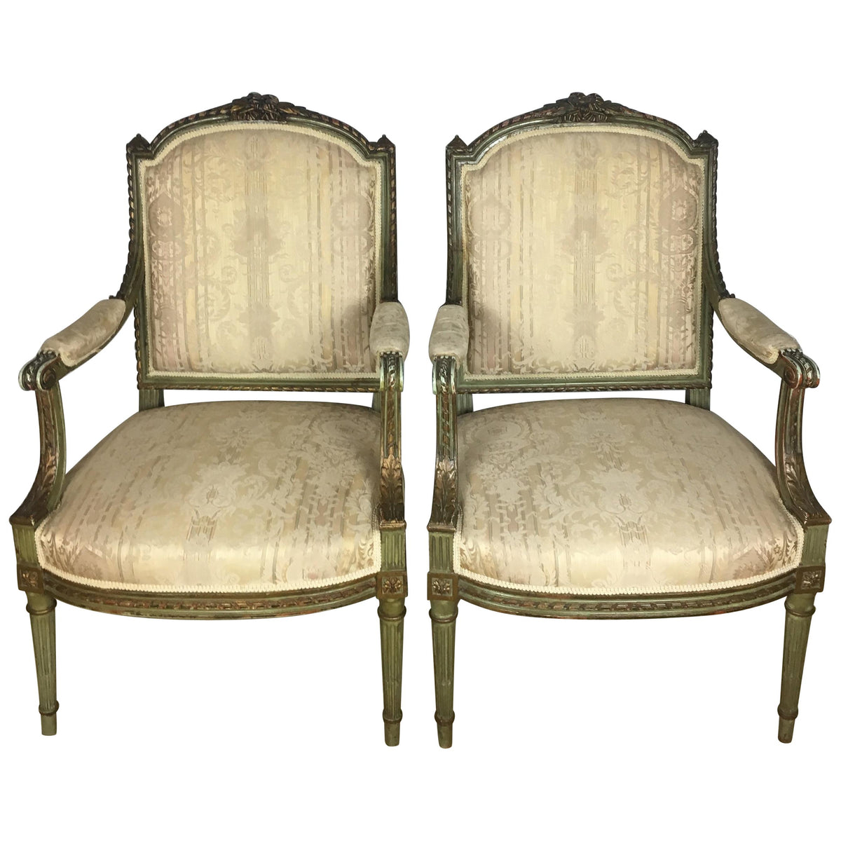 Pair of French Louis XVI Armchairs