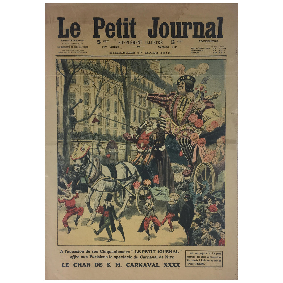 Carnival de Nice France Historical Journal French Memorabilia