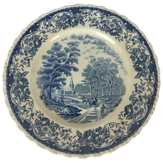 Collectible Blue and White Royal Tudor Ware England Plate