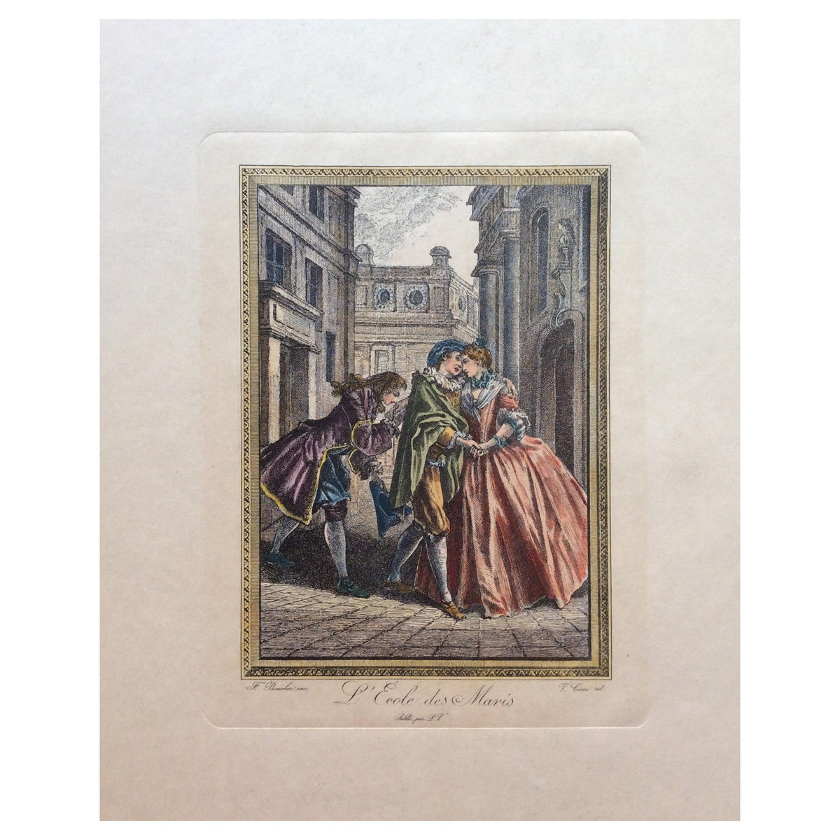 18th Century Neoclassical French Fashion Engraving Print by François Boucher
