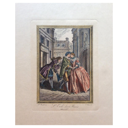 18th Century Neoclassical French Fashion Engraving Print by François Boucher
