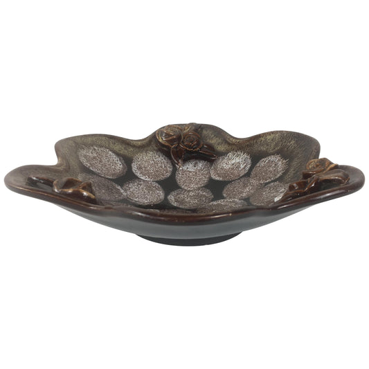 French Midcentury Ceramic Bowl, Earth Tones