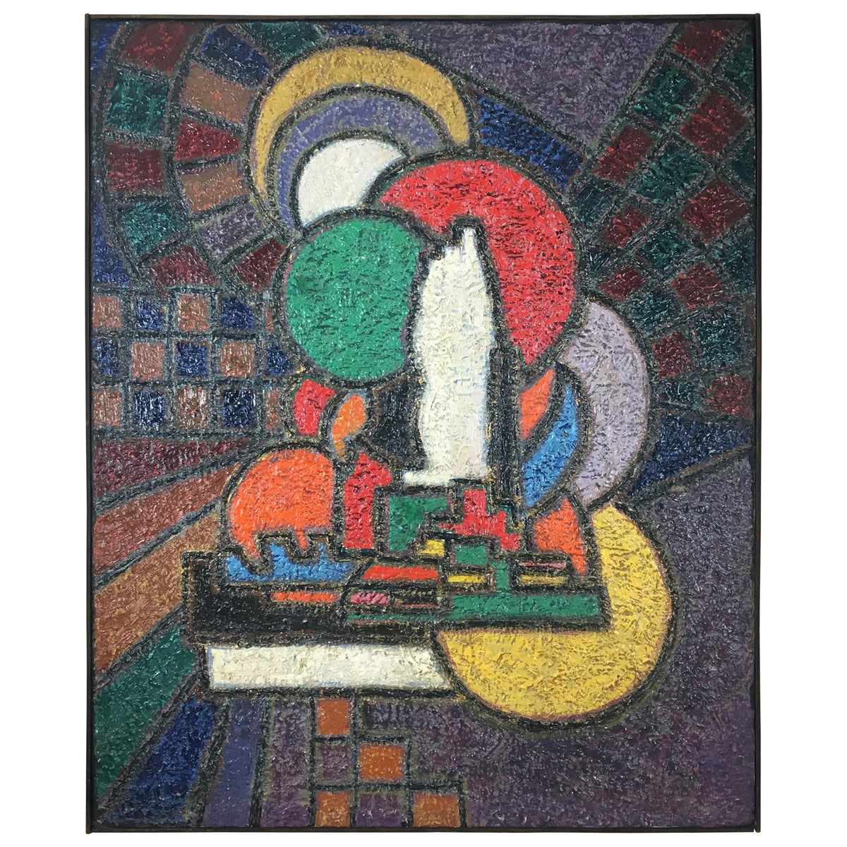 Original 20th Century Abstract Painting by Rene Ravaute