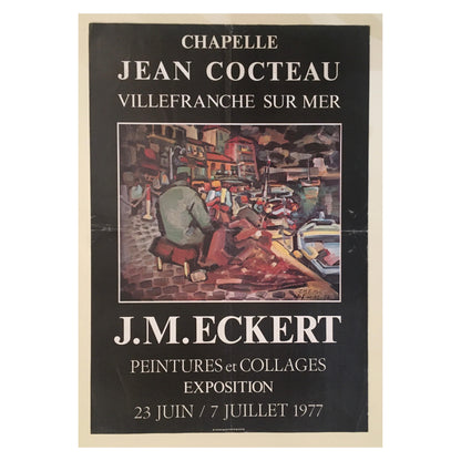 John Michael Eckert Original Mid-Century French Art Poster Dated 1977