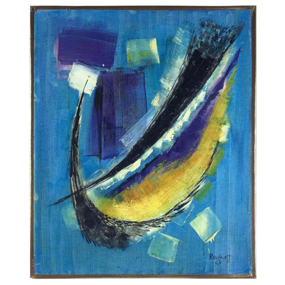 Original 20th Century Figurative Painting by French Artist Roudneff, Dated 1963