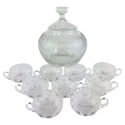 Saint Louis Cut Crystal Liquor Service Stemware Set Barware Service