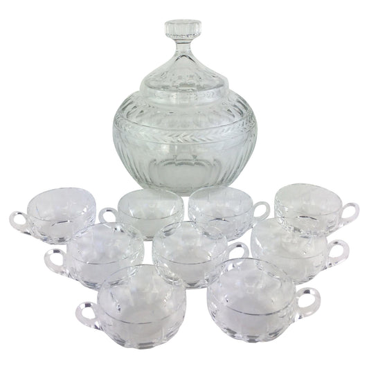 Saint Louis Cut Crystal Liquor Service Stemware Set Barware Service