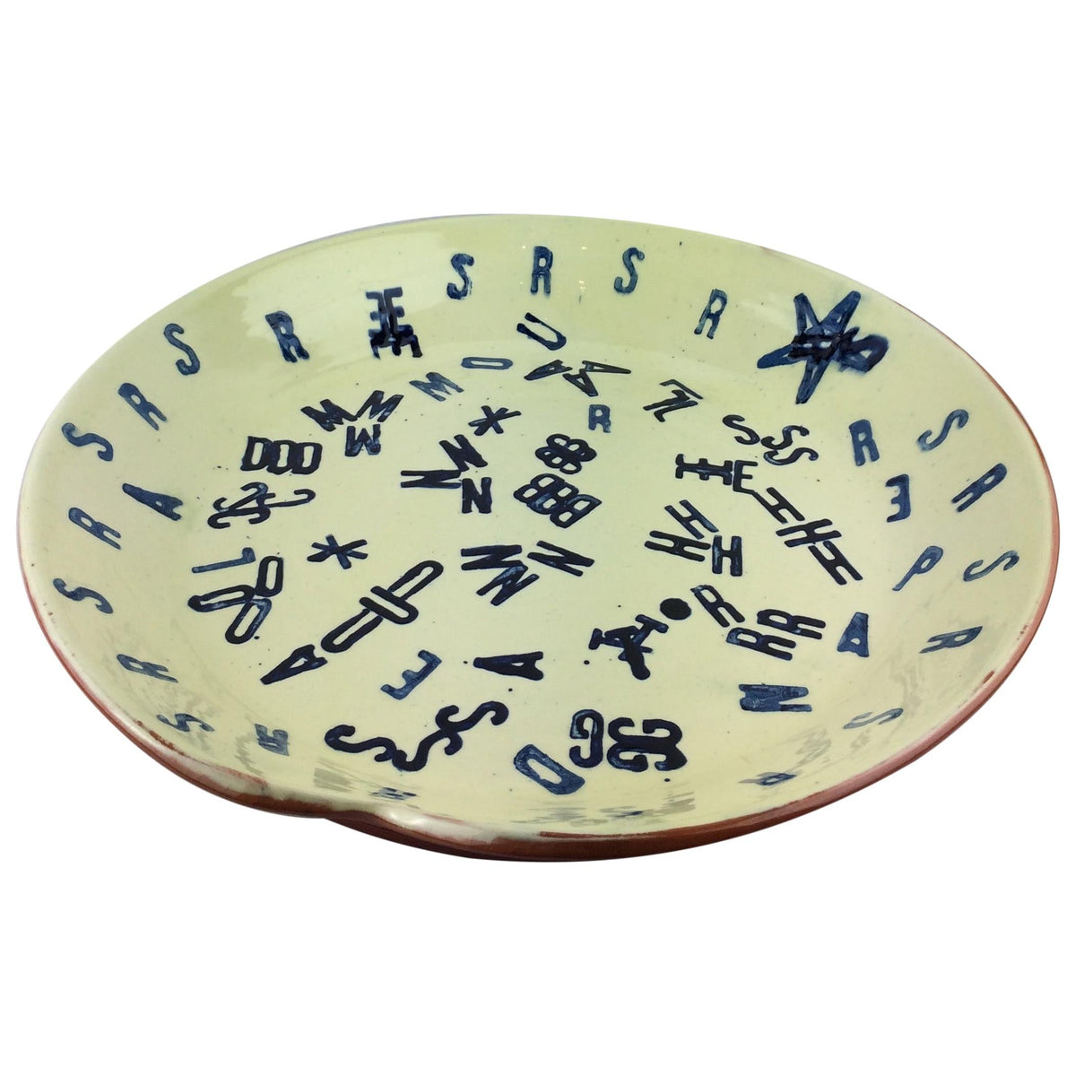 Large French Ceramic Centerpiece or Serving Dish, Signed LaCoste
