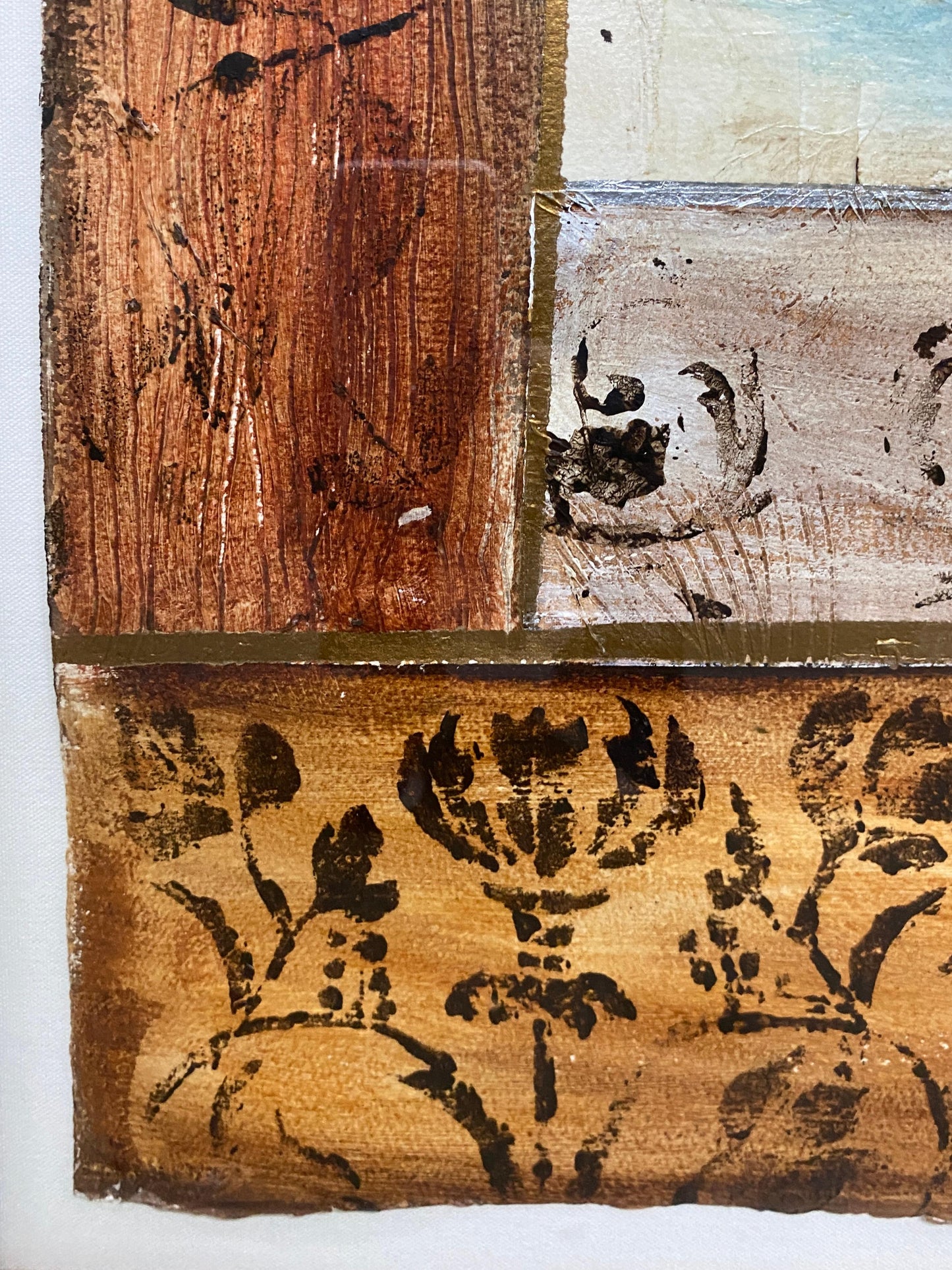 Large Framed Beach Side Palm Tree Art — detail 6