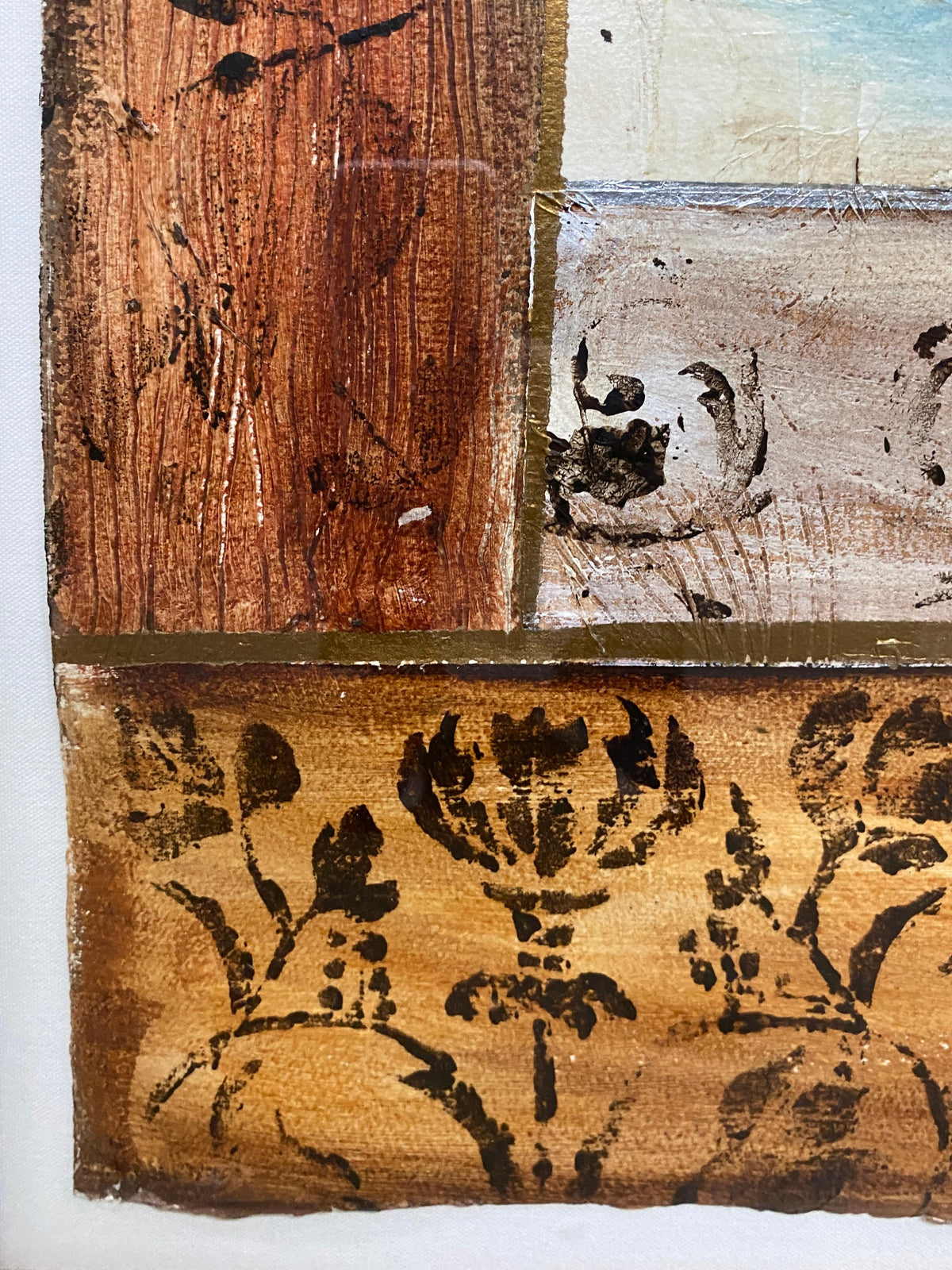Large Framed Beach Side Palm Tree Art — detail 6