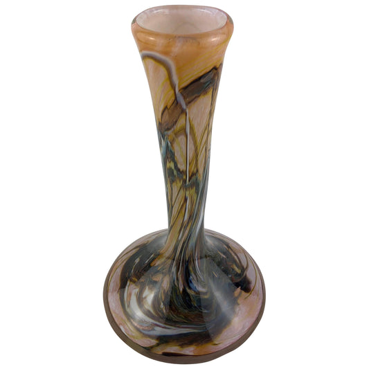 Biot Pottery Jean-Claude Novaro Style Art Glass Stem Vase by Michele Luzoro