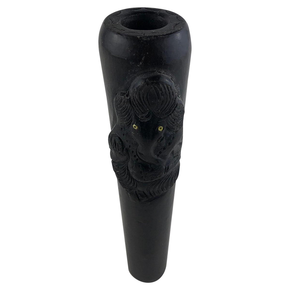 Vintage Stone Pipe with Hand Carved Elephant Head from Kathmandu, Nepal