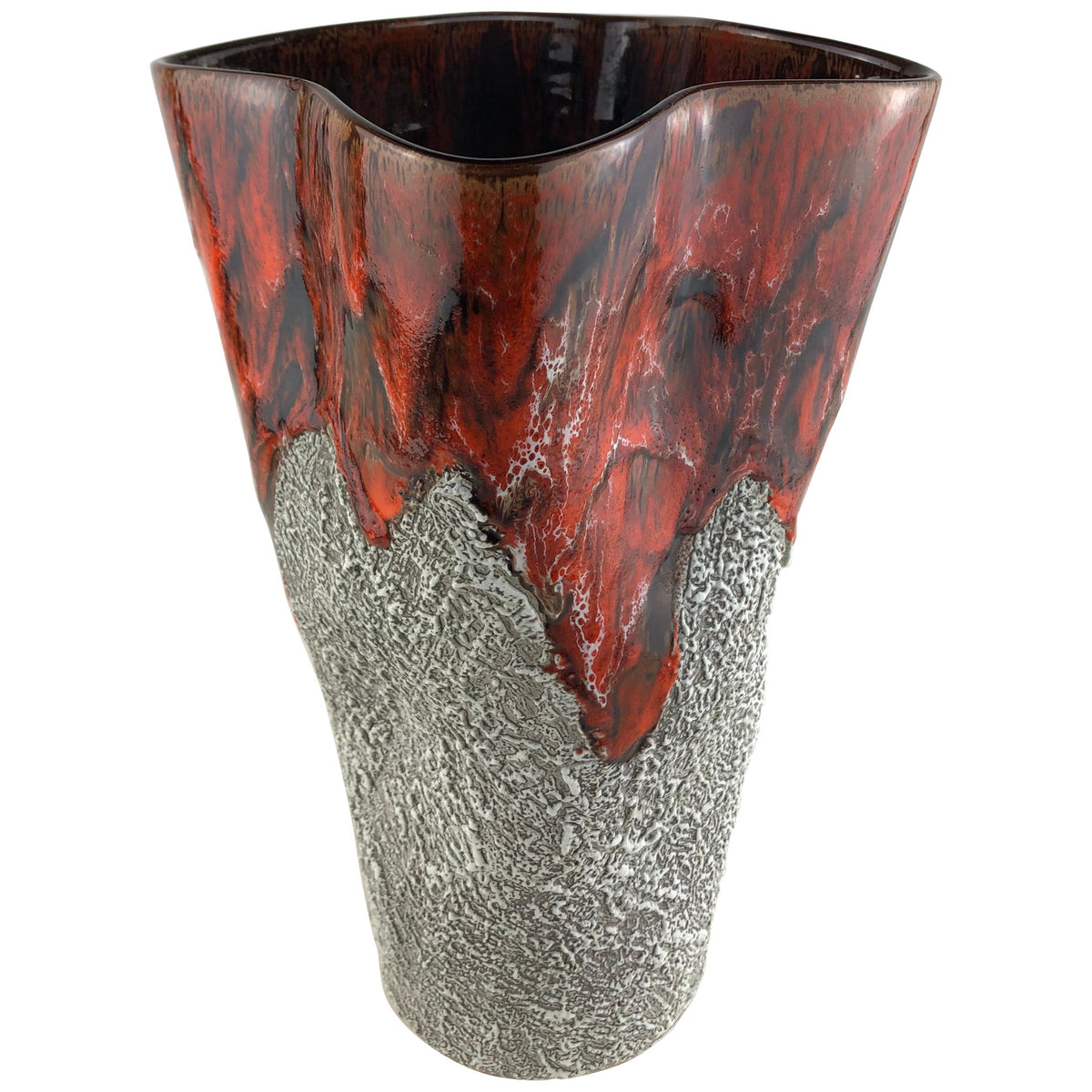 French Mid-Century Fat Lava Style Vase from Vallauris Style Charles Cart