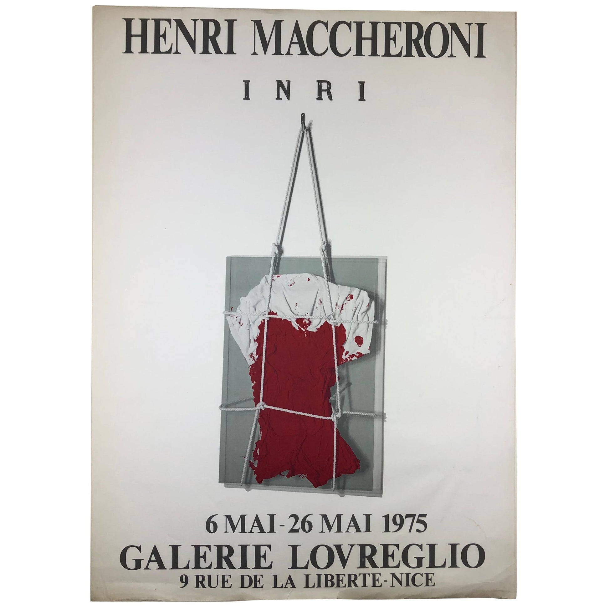 Henri Maccheroni Original Mid-Century Art Exhibition Poster