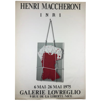 Henri Maccheroni Original Mid-Century Art Exhibition Poster