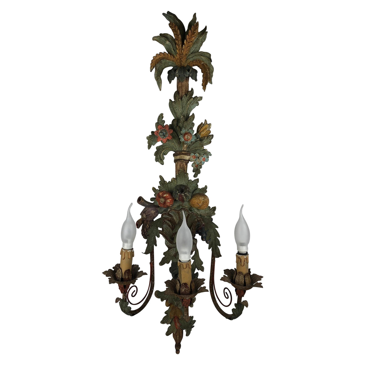 Large Italian Renaissance Hand Carved Wall Sconce