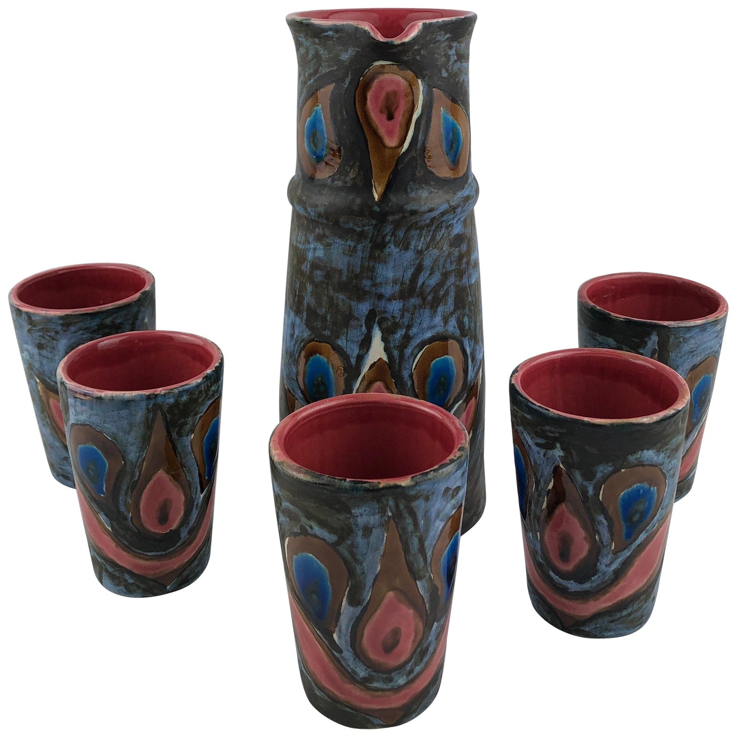 Vallauris French Mid-20th Century Ceramic Lemonade Set