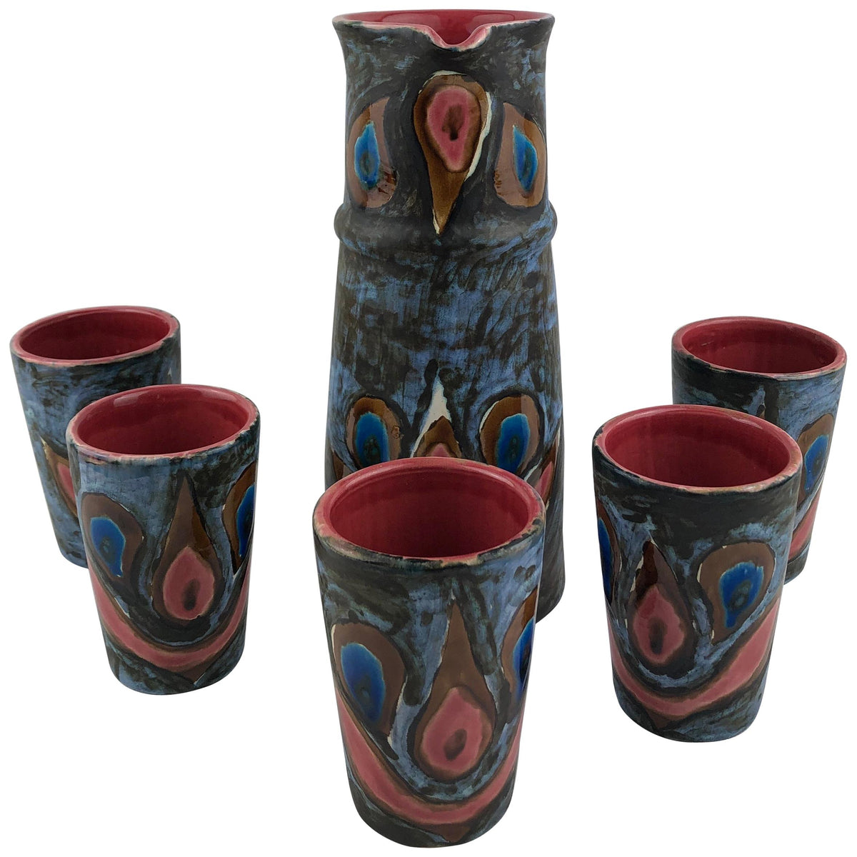 Vallauris French Mid-20th Century Ceramic Lemonade Set