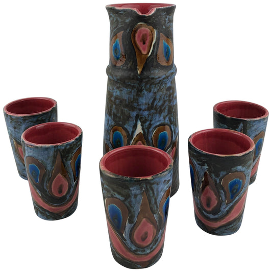 Vallauris French Mid-20th Century Ceramic Lemonade Set