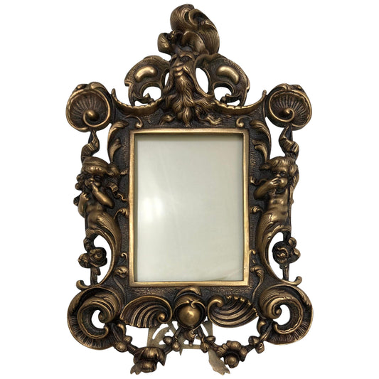 Fine Antique French Neoclassical Louis XV Style Gilt Bronze Picture Frame
