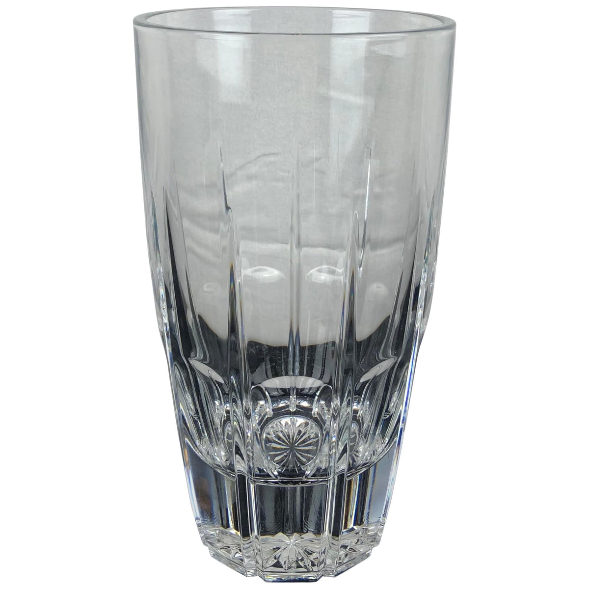 French Contemporary Design Hand Cut Crystal Vase from Reims, France