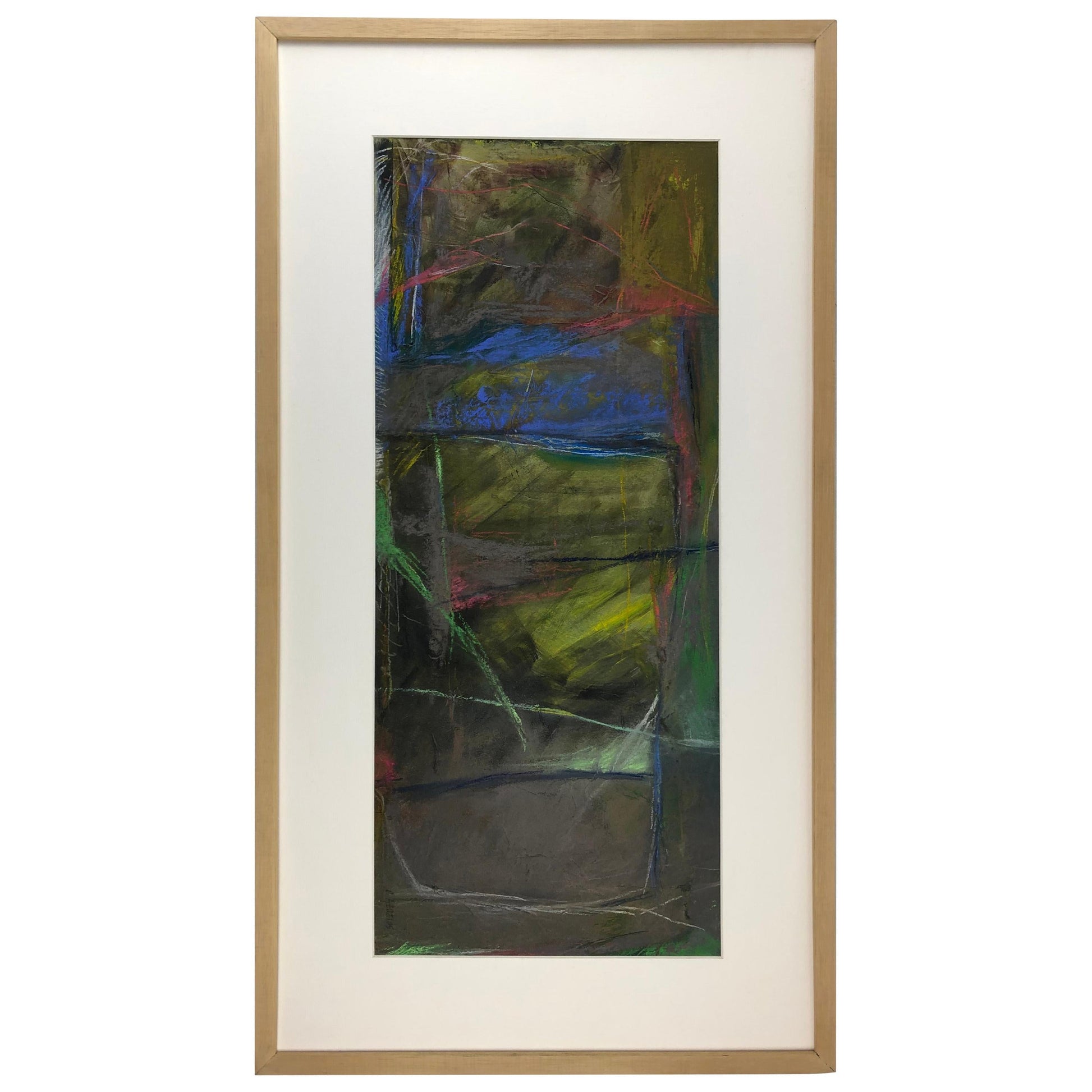 Original Abstract Painting Signed C. Azuelos in the Manner of Frank Avray Wilson