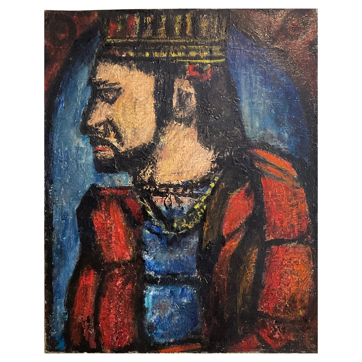 after' Georges Rouault "Le Vieux Roi or the Old King" Oil on Canvas Painting