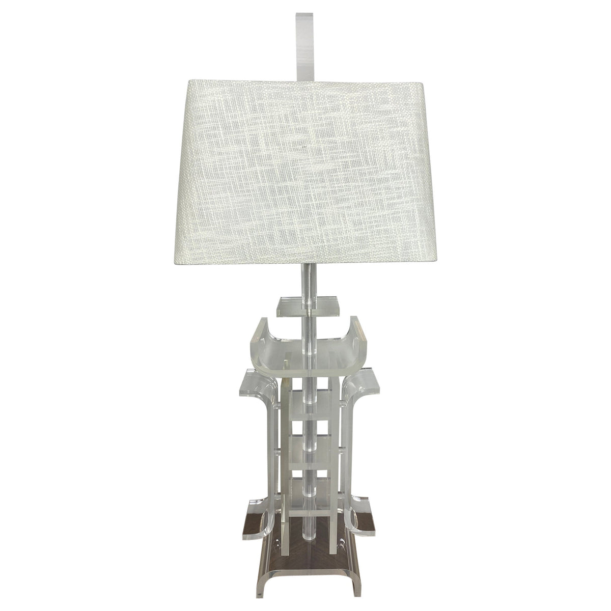 Charles Hollis Jones Lucite Table Lamp Japanese Inspired Design