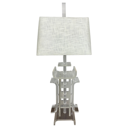 Charles Hollis Jones Lucite Table Lamp Japanese Inspired Design