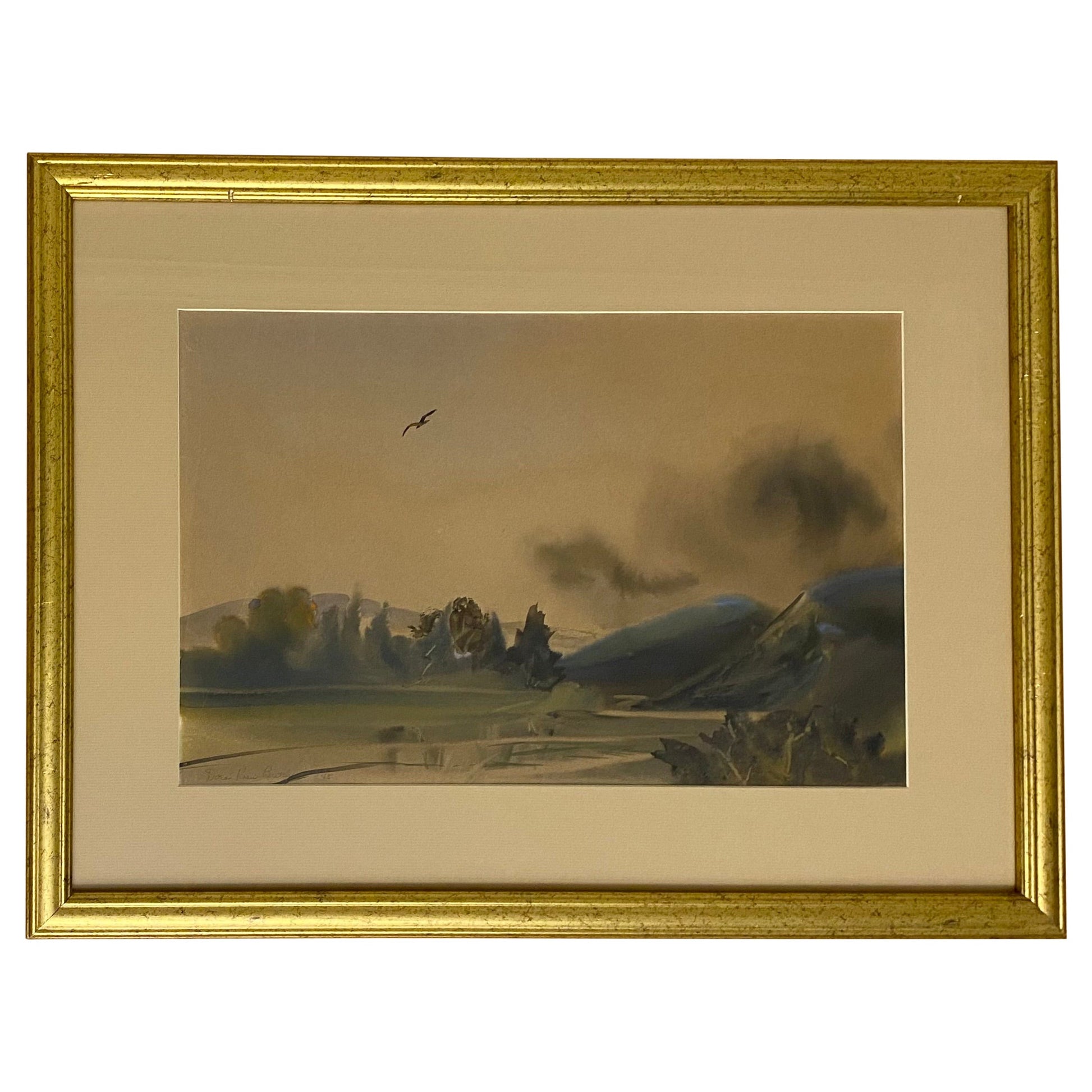 Dora Keen Butcher Watercolor Painting, Landscape Painting