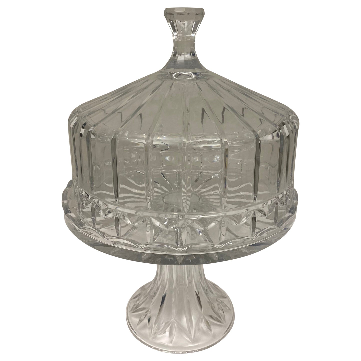 Cut Crystal Cake Patisserie Stand with Cover
