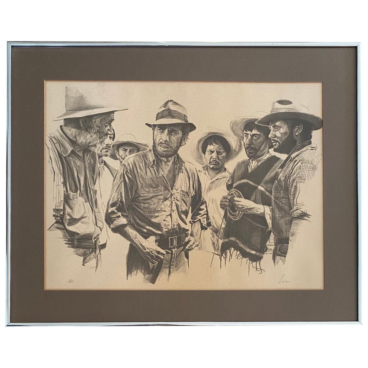 American Western Movie Lithograph "The Treasure of the Sierra Madre", Signed