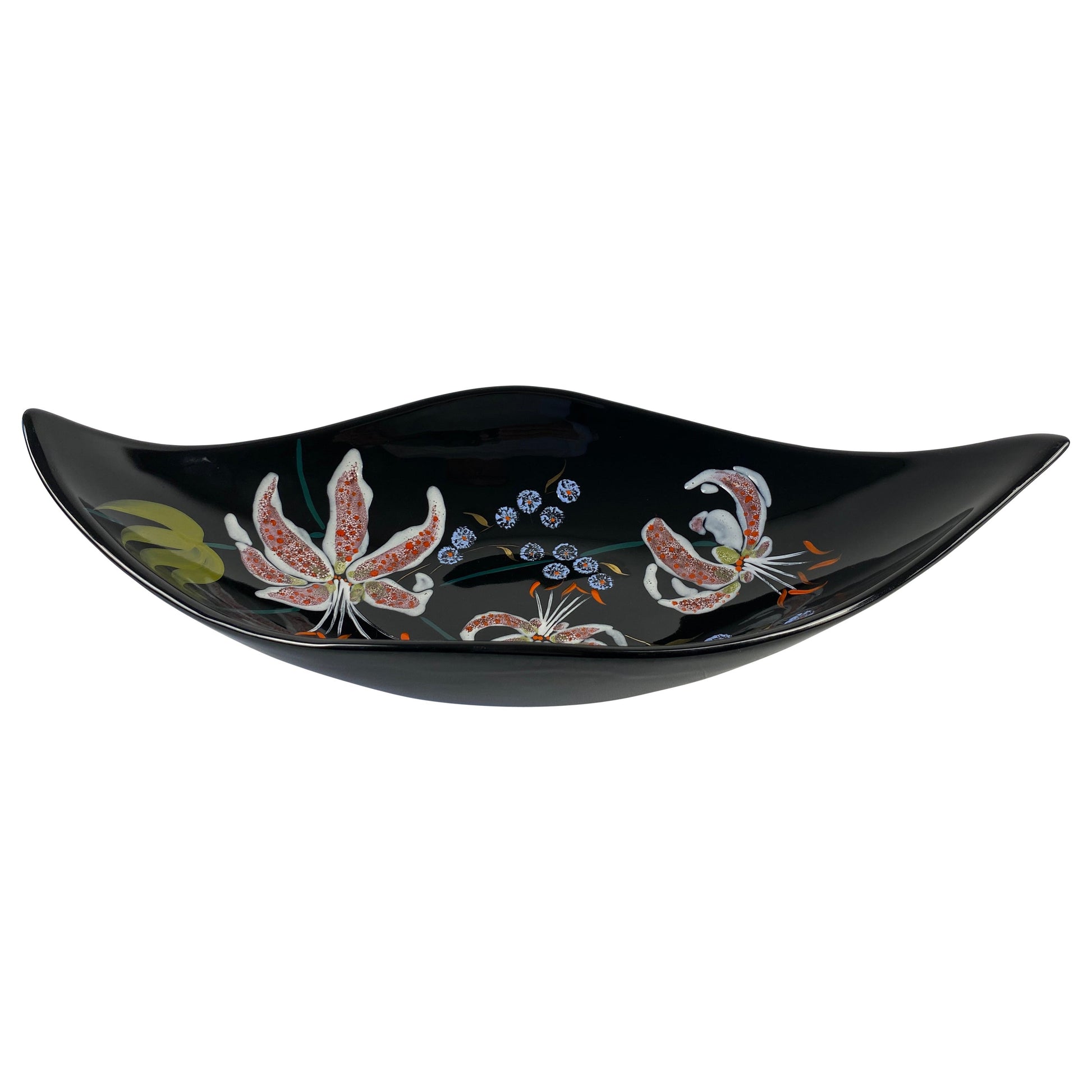 Longwy French Mid-Century Glazed Ceramic Bowl