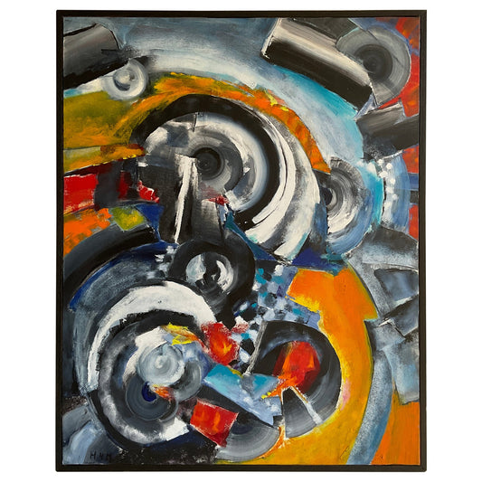 Sonia Delaunay Style Cubist Art Composition Painting by Heidi Melano