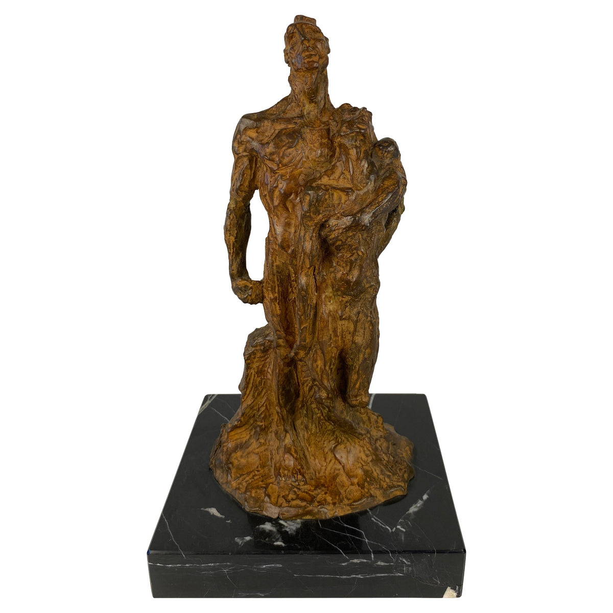 Modern Brutalist Bronze Figurative Sculpture by Mercè Riba