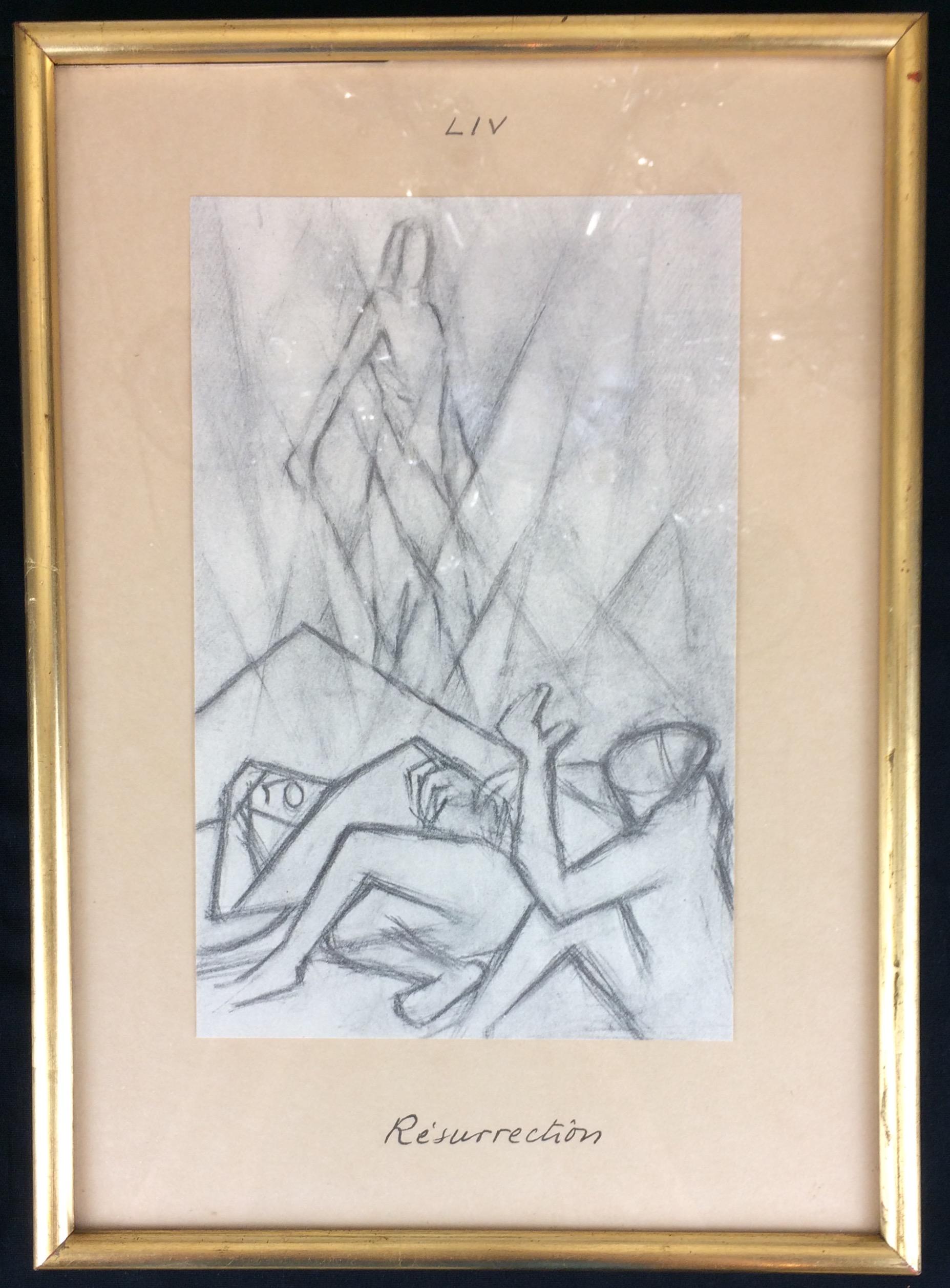 Collection of 3 Contemporary Religious Drawings, Signed — detail 6