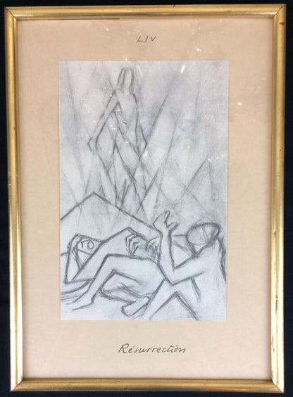Collection of 3 Contemporary Religious Drawings, Signed — detail 6