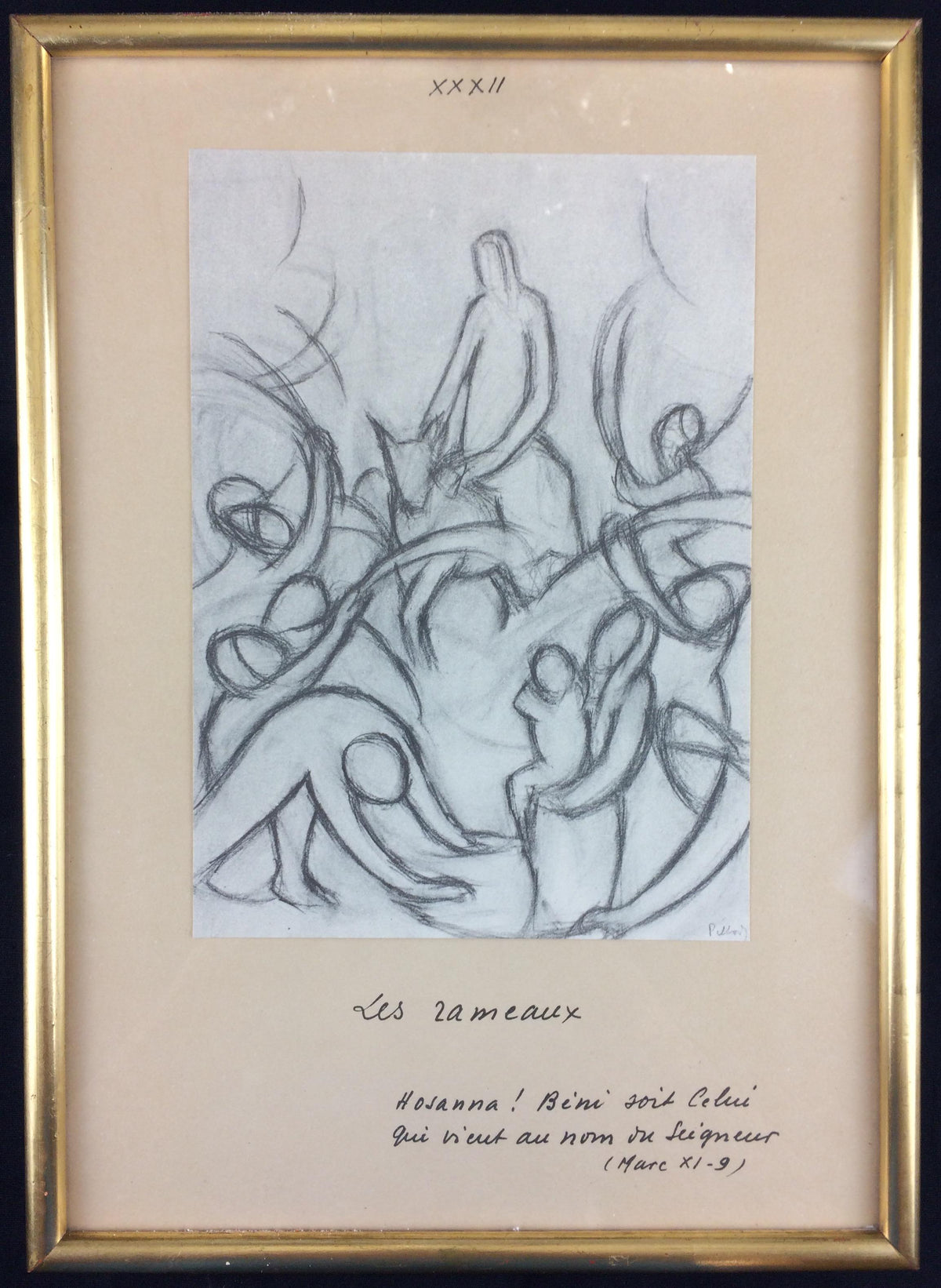 Collection of 3 Contemporary Religious Drawings, Signed — detail 3