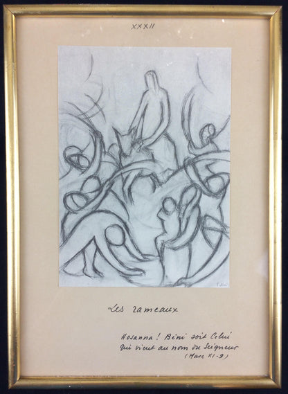Collection of 3 Contemporary Religious Drawings, Signed — detail 3