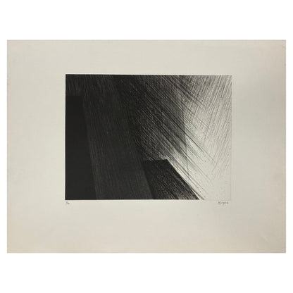 Original Limited Edition Lithograph signed Margerie, Black and White Modern Art