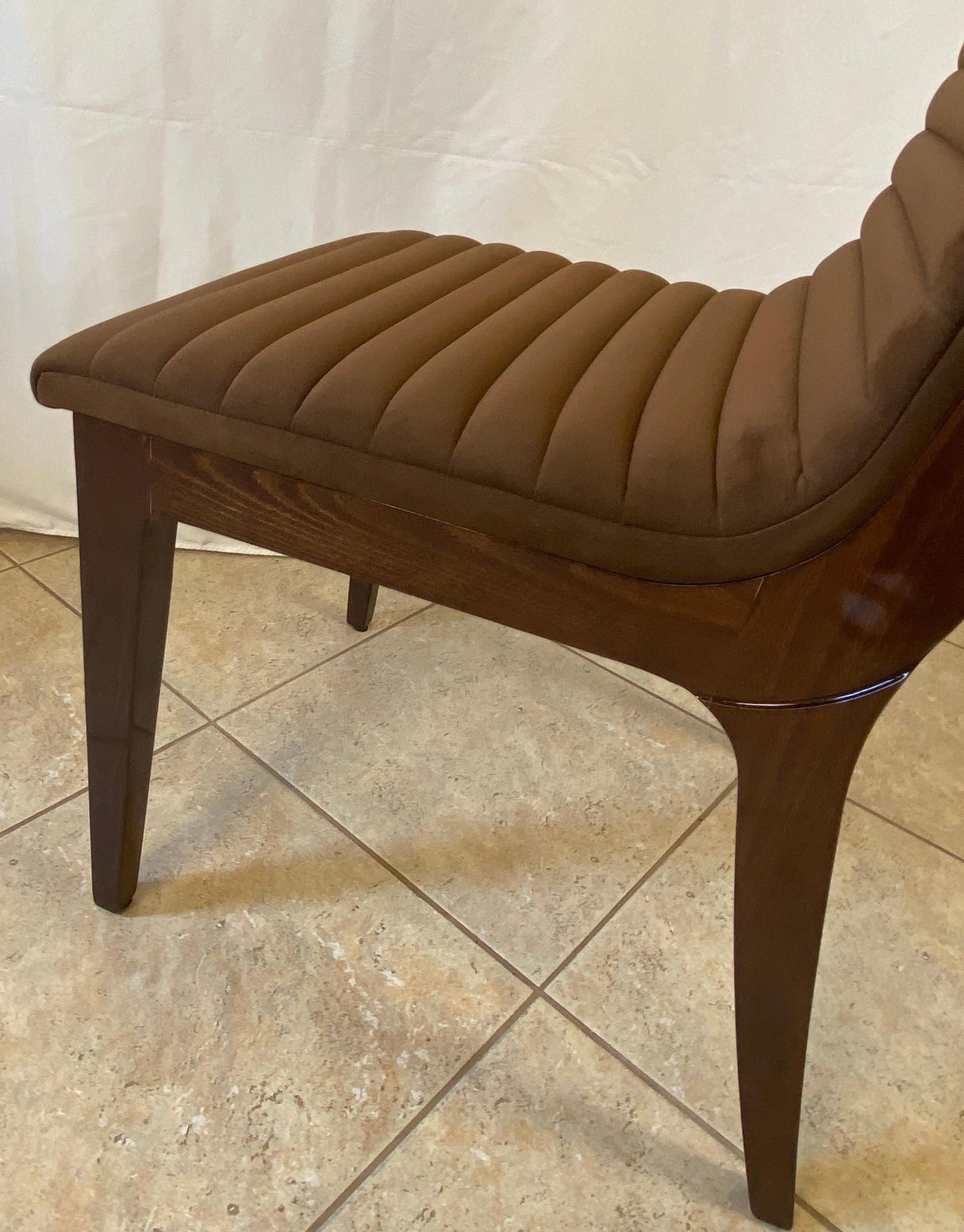 Set of 6 Art Deco Style Dining Chairs, Upholstered Dining Chairs — detail 8