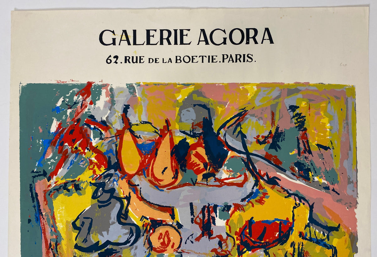 Original Abstract Art Exhibition Poster, French Poster Paris France — detail 2