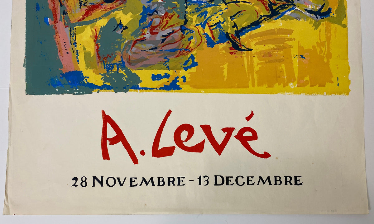Original Abstract Art Exhibition Poster, French Poster Paris France — detail 3