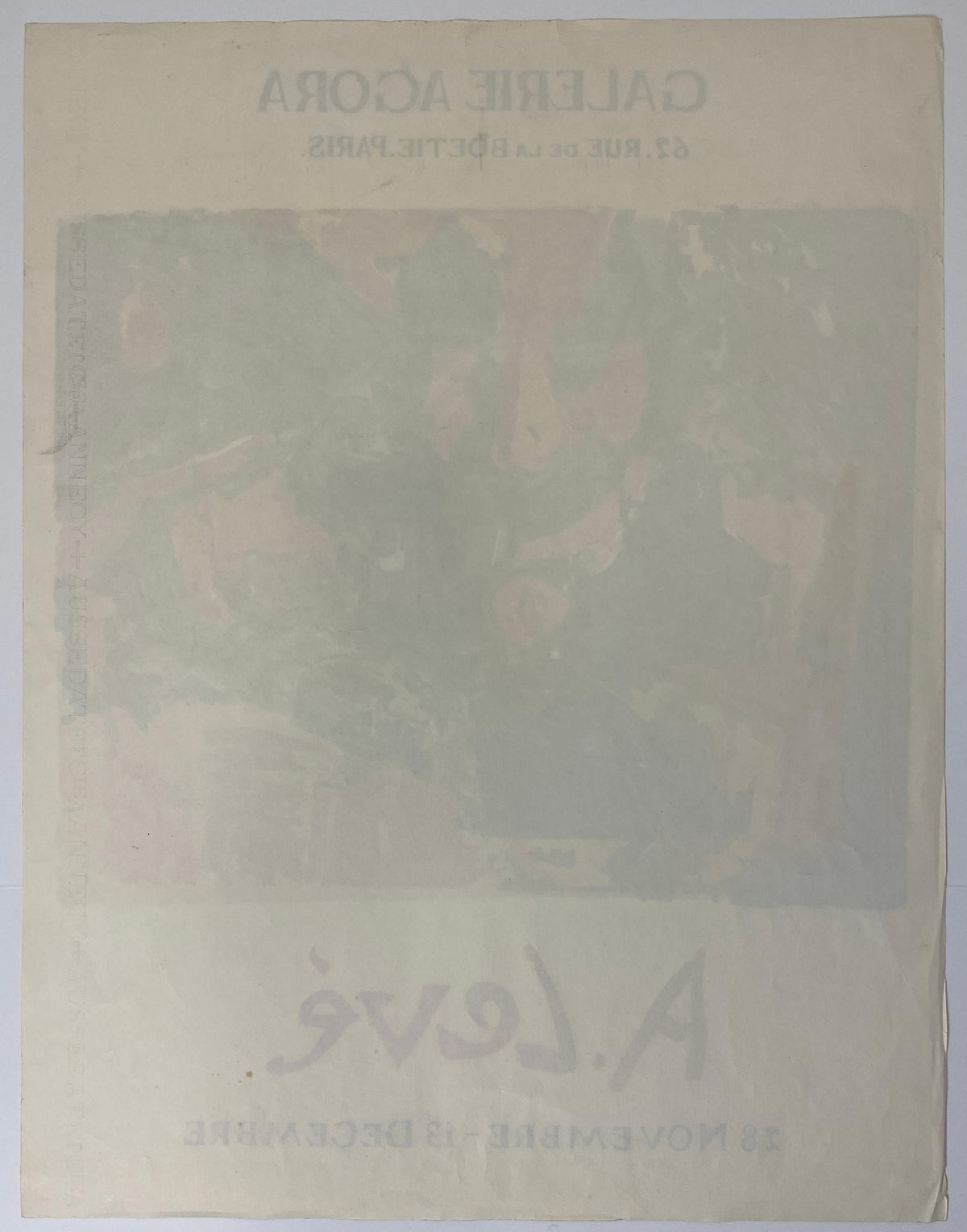 Original Abstract Art Exhibition Poster, French Poster Paris France — detail 4